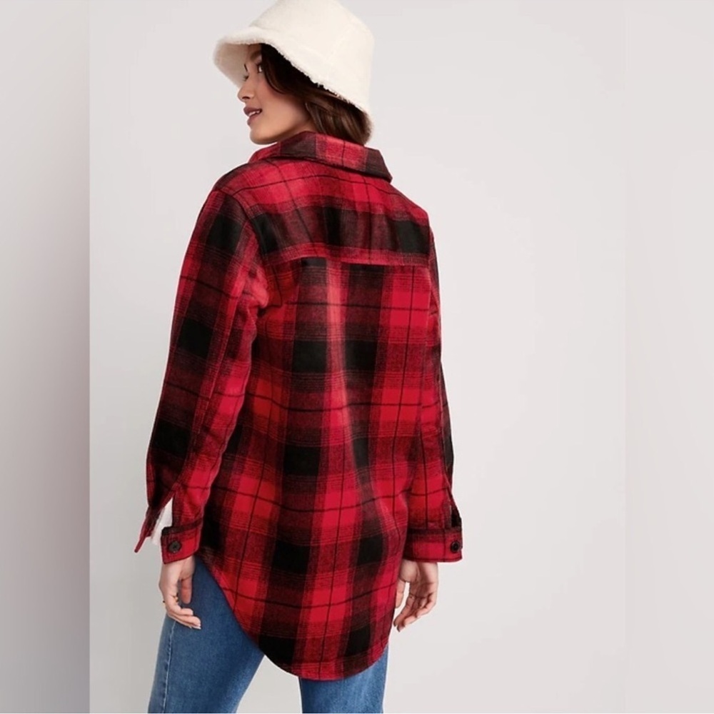 Old Navy Red and Black Plaid Jacket - Picture 2 of 5